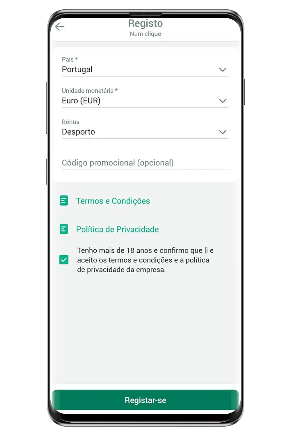 Captura de ecrã do site oficial Planbet