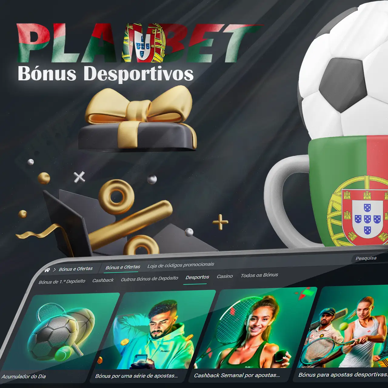 Ganhe muitos bónus desportivos