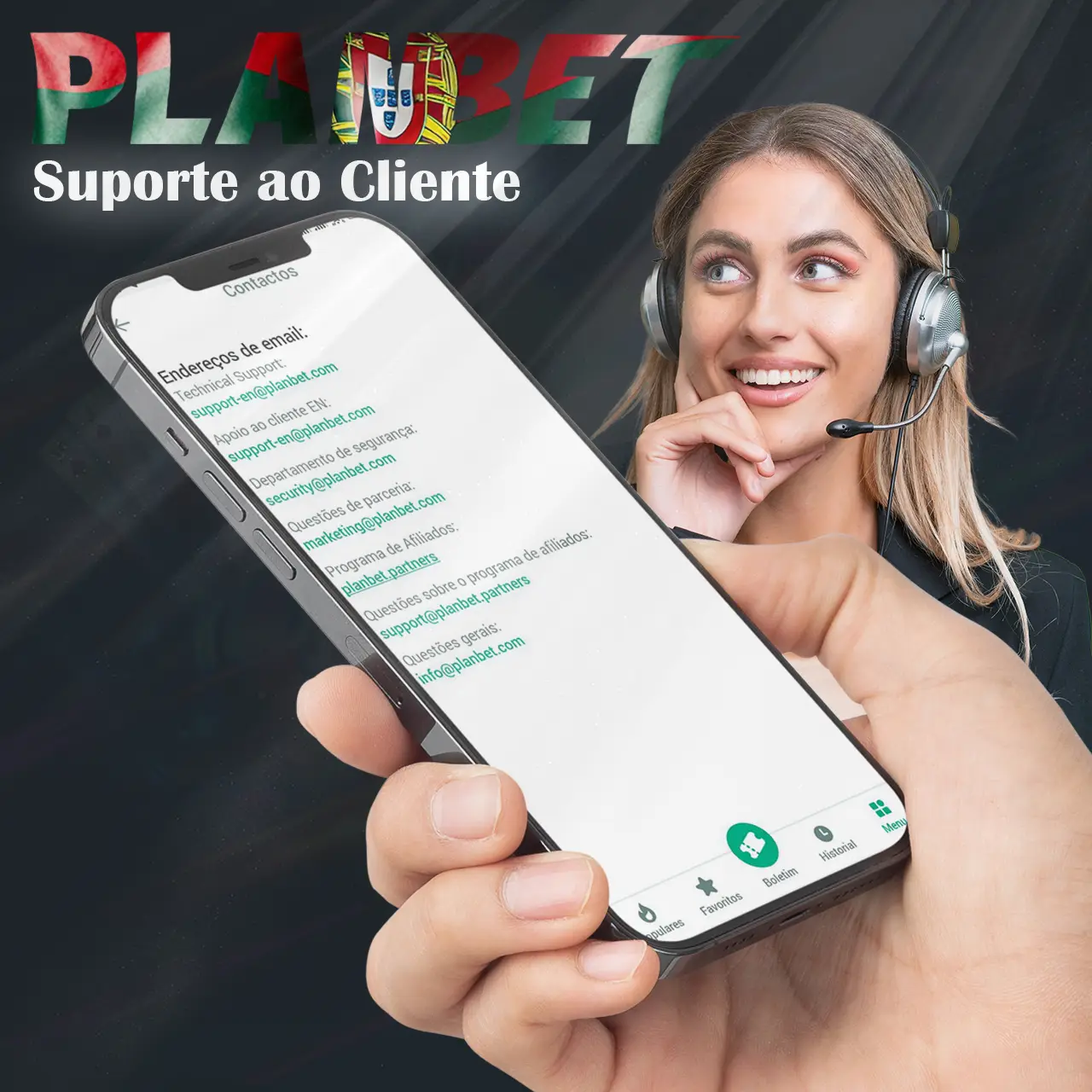 O serviço de suporte 24 horas por dia, 7 dias por semana da Planbet ajudará sempre